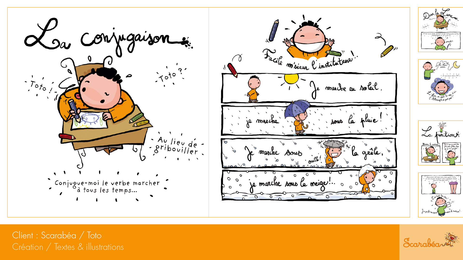 Illustrations pour Scarabéa, projet Toto
